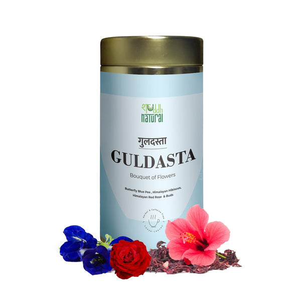 Brain Booster | Beneficial for Eyes | Caffeine Free | 30 Cups | Guldasta | Floral Tea